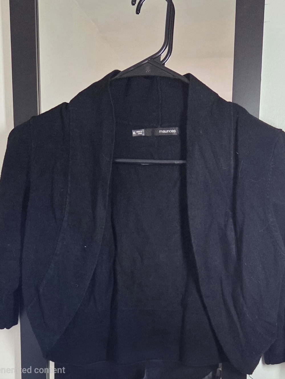 Maurices Black Draped Open Cardigan